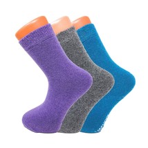 3 Pairs Women’s Thermal Wool Crew Socks Size 5-7 Warm Soft Winter Essent... - $13.99