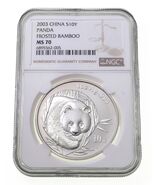 2003 China S10Y de Plata Panda Escarchado Bambú NGC MS70 1 OZ - €382,02 EUR