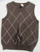 Gymboree Small 5 - 6 Boys Sweater Vest Argyle Brown EUC - $9.99