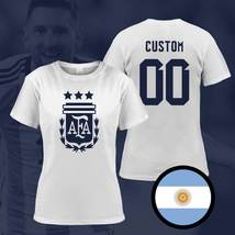 Argentina Custom Name Champions 3 Stars FIFA World Cup Qatar 2022 White ... - $29.99+