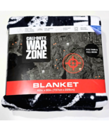 Call Of Duty War Zone Plush Nuke Town Blanket 62x90in Black White - $37.99
