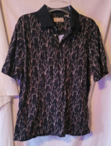 Men's Natural Issue 3 Button Shirt Size Medium Short Sleeve Casual Colla... - $14.99