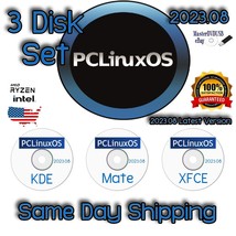 Pc Linux Os 3 Dvd Set With Kde Mate And Xfce | Color Labels | Same Day Shipping! - £7.88 GBP