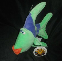 12&quot; Funny Friends Jennifer Mazur Angel Fish Green Stuffed Animal Plush Toy W Tag - £21.31 GBP