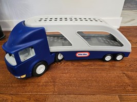 Little Tikes Big Blue Large Semi Truck Trailer Car Carrier Hauler Big # 6696-00 - £22.05 GBP