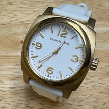 Michael Kors Quartz Watch MK-7051 Unisex 100m Steel Gold Tone Analog New Battery - £22.76 GBP