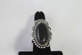 Paparazzi Stretch Band Ring (New) Open Range - Black &amp; Silver - £6.77 GBP