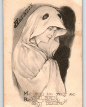 Halloween Postcard May L Farini Women In Cape Ghost Costume 1912 Spooks Spirits - £125.36 GBP