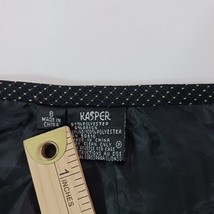 Kasper Women's Black With Yellow Dots Rear Zipper Pull-On Skirt Size 8 image 6