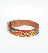 lEATHER kilim dog collar, Dog collar, Genuine Leather dog collar, Vintage, Pet c - £62.47 GBP