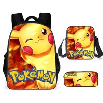 Pokemon school bag backpack storage bag anime cute pikachu teen girl boy large capacity thumb200