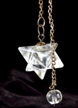 Satyaloka  azeztulite merkaba pendulum  synergy 12 high frequency  crystal# 6098 - £20.90 GBP