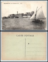 FRANCE Postcard - Marseille, Le Chateau &amp; Sailboat H26  - £2.33 GBP