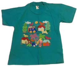 Cartagena Colombia T-Shirt 10-12 Applique Stitchery Folk Art Child South America - $19.75