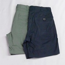 Lot 2 J.CREW Stretch 29 x 7&quot; Green Navy Blue Mens G1931 Chino Shorts - £23.56 GBP