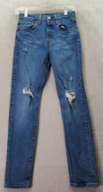 Levi&#39;s Strauss &amp; Co. 501 Jeans Women Size 28 Blue Distressed Button Fly ... - $23.05
