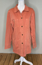 Vintage the territory ahead button up long sleeve shirt jacket size L coral L2 - £16.72 GBP