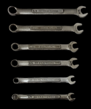 Craftsman V^ / VV  SAE 1/4&quot; / 5/16&quot; / 11/32&quot; / 3/8&quot;  Combination Wrenches Lot 6 - £17.48 GBP