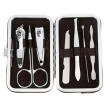 Manicure/Pedicure 7 PCS Tools Set Kit Case Nail Clipper Cleaner Cuticle Grooming - £6.31 GBP
