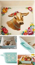 Pioneer Woman ~ Sweet Romance Cow Pattern ~ Ceramic Baker ~10.25&quot; x 8.25&quot; x 2.5&quot; - £29.45 GBP
