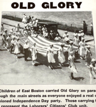 Old Glory Poster Boston American Flag Parade Patriotic Vintage Memorial ... - £23.55 GBP