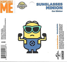 Despicable Me Sunglasses Minion Figure Peel Off Car Sticker Decal NEW UNUSED - £2.39 GBP