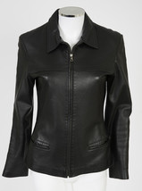 Michael Hoban North Beach Leather Black Jacket sz 6 - £47.08 GBP
