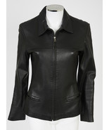Michael Hoban North Beach Leather Black Jacket sz 6 - £47.78 GBP