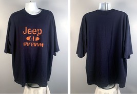 NWT Jeep Freedom 41 Logo T Shirt Mens 4XL Cotton Blue Made in the USA - $29.65