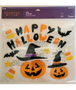 Haunted Living Halloween Gel Window Clings Pumpkins Happy Halloween Deco... - £7.07 GBP