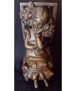 Bronze girl sitting on a chair - $95.00