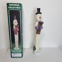 12&quot; Windsor Collection Pencil Snowman Collectible Figurine w water damaged Box - £9.49 GBP