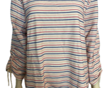 Talbots Plus Women&#39;s Textured Knit 3/4 Sleeve Pullover Top Pink/Blue 3X - $359.94 MXN