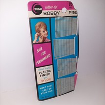 Vintage Bobby Hair Pins WILL HOLD Rubber Tips 80 Pins 60s Plastic Finish... - $14.85
