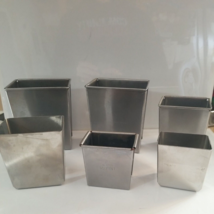 Set of 6 Vintage Nash Stainless Steel  Ice Cream Packaging Forms New York - £46.59 GBP