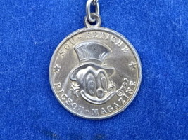 Extremely Rare! Walt Disney Scrooge McDuck Old Magazine Aluminum Coin Ke... - $135.00
