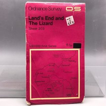 Vintage Ordnance Survey Maps Lands End &amp; The Lizard Sheet 203 - £8.55 GBP