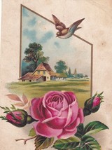 Antique Victorian Trade Card Advertising Mokaska Coffee Picture Card Rose - $8.14 CAD