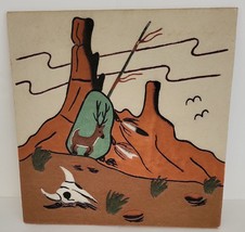 Native American Sand Painting &quot;Hidden Valley&quot; Desert Signed Wall Picture... - $70.13