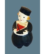 Vtg Ceramic Boy with a Sailboat Boat Sailor Cookie Biscuit Treat Jar Decor - $911.52 MXN