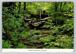 Ozark Mountain Country water fall woods creek rocky bottom Postcard unp vtg - $6.79