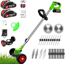 Electric Weed Wacker Eater Cordless Battery Powered, 21V/2.0Ah Lightweight - £47.56 GBP