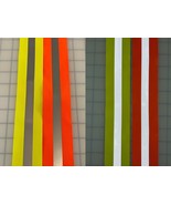 2&quot; Reflective Vest Trim Red/Silver or Lime/Silver Sew On Fabric Ultra Br... - £6.71 GBP