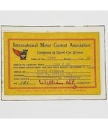 1960s Sprint Car Racing License IMCA International Motor Contest Associa... - $28.50
