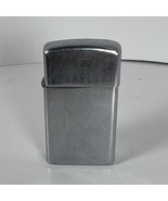 Vintage Zippo Slim Lighter 1974 Striped Chrome Used  - $17.96