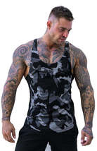 Camo Cool Sleeveless Tank Top For Men: Comfort &amp; Style! - £14.56 GBP