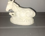 Vintage Atlantic Mold Nativity Scene White Bisque Donkey Figurine 3.5&quot; tall - $17.99