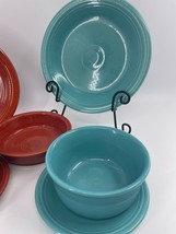 Fiestaware Turquoise Paprika Brown Blue Dinner Plates Bowl Salad Bread Choice  - £8.81 GBP+