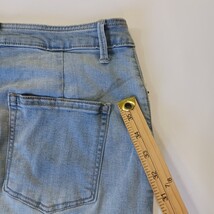 Maurices Jean Skirt Women’s 8 (28x16) Distressed Frayed Stretch Front Button image 3