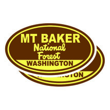 MOUNT BAKER NATIONAL FOREST DECAL 2 Stickers Washington Bogo Car Window - $3.95+
